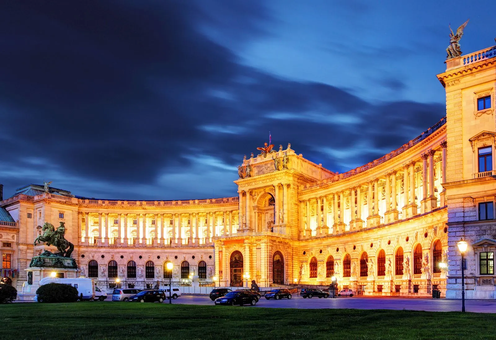 Vienna Hofburg Imperial Palace at night